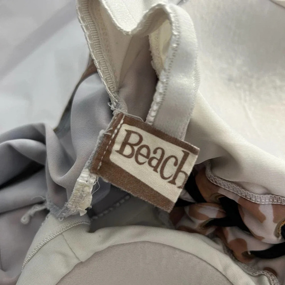 Beach Bash! by Art‎ & Tatyana Retro Leopard One Piece Swimsuit Brown Black - Picture 10 of 11